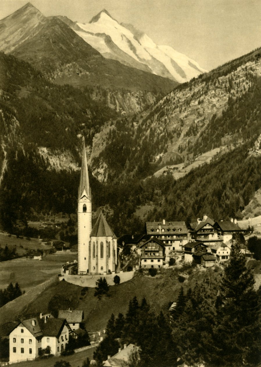 Kostel svatého Vincenta, Heiligenblut am Großglockner, Rakousko, c1935. od Unbekannt