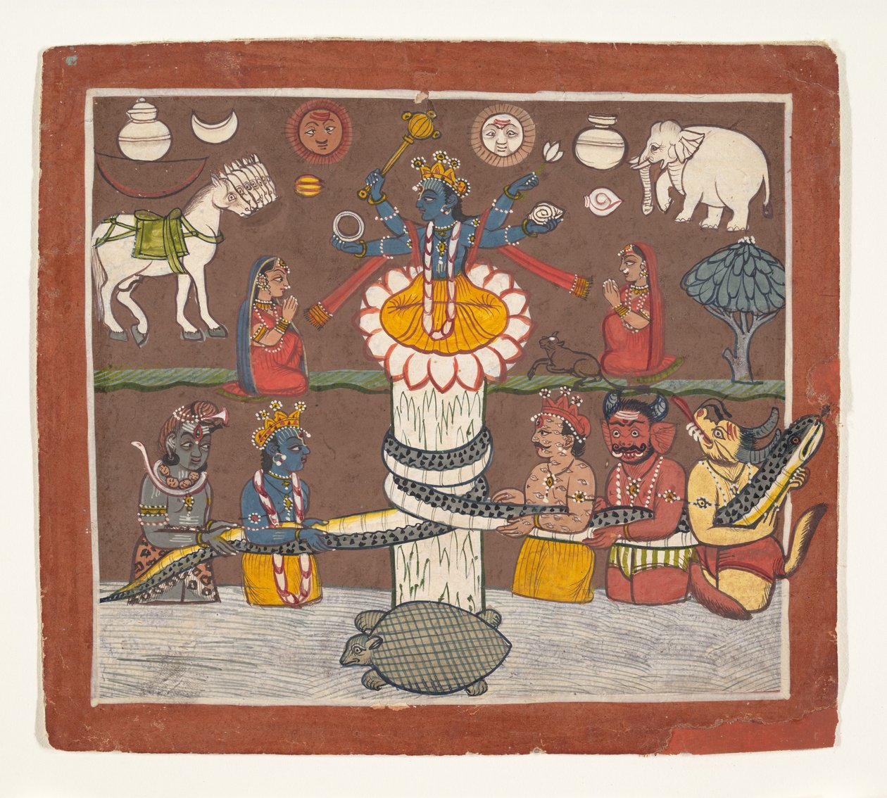 Stloukání oceánu mléka, ca. 1780-90. od Unbekannt