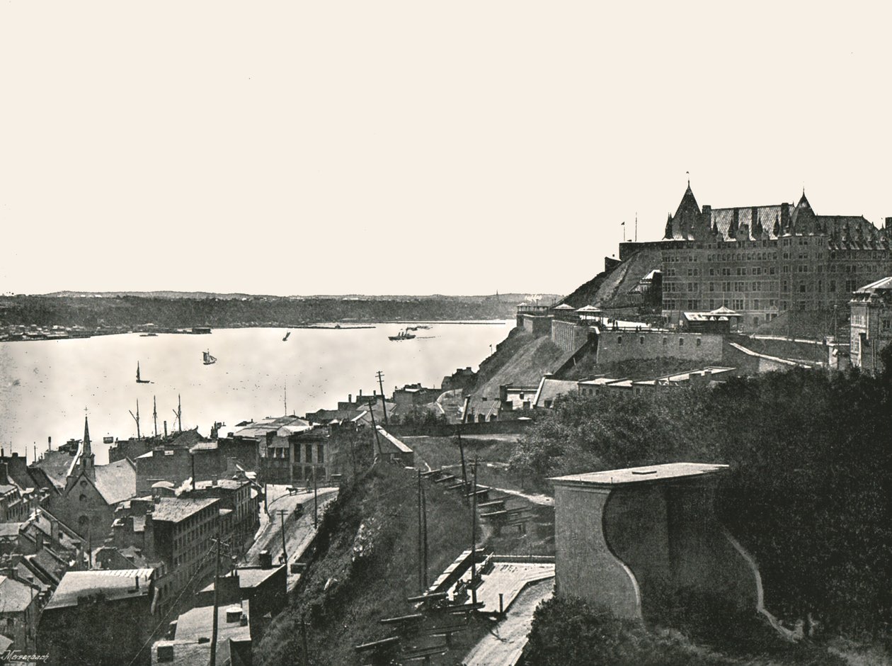 Citadelle a řeka St Lawrence, Quebec, Kanada, 1895. od Unbekannt