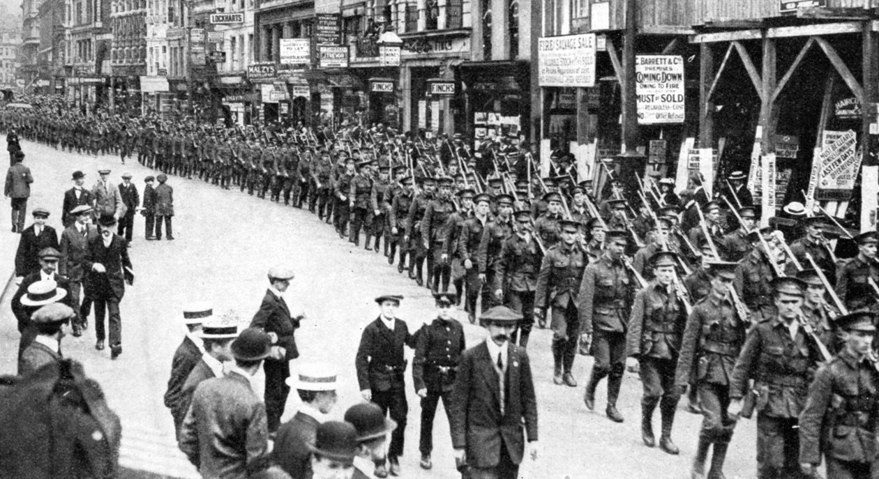 The Citizen Army of Territorials, Strand, Londýn, první světová válka, 1914 od Unbekannt