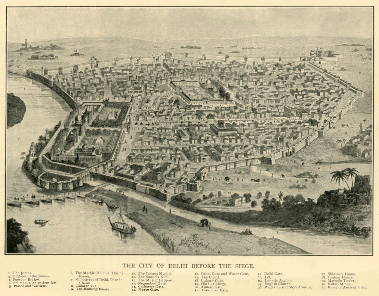 Město Dillí před obležením, 1901. od Unbekannt