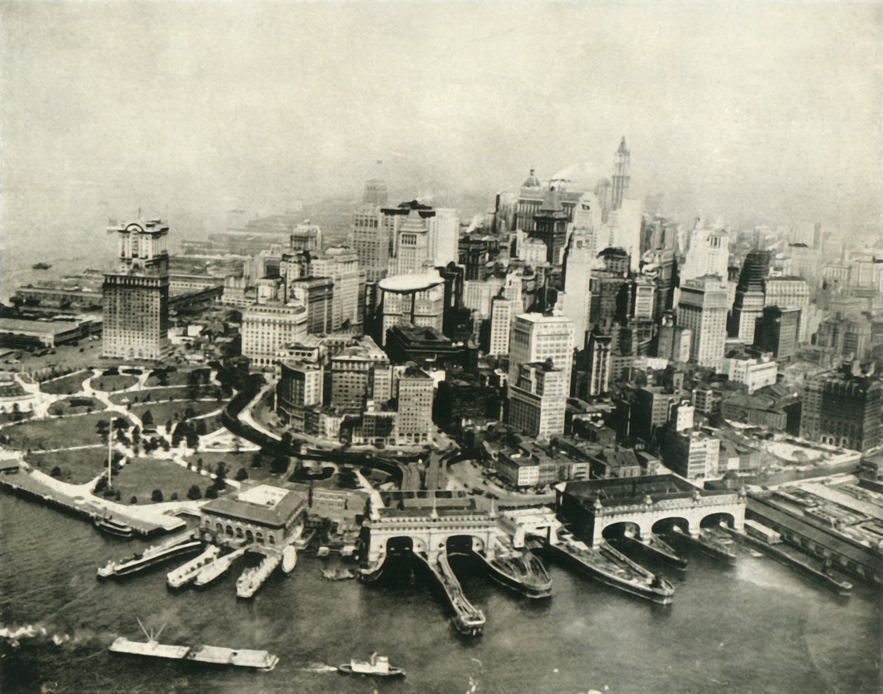 Město New York při pohledu ze vzduchu, 1936. od Unbekannt