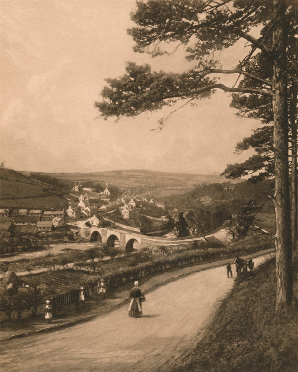 Clyde v Kirkfieldbank, z Braes poblíž Lanarku, 1902 od Unbekannt