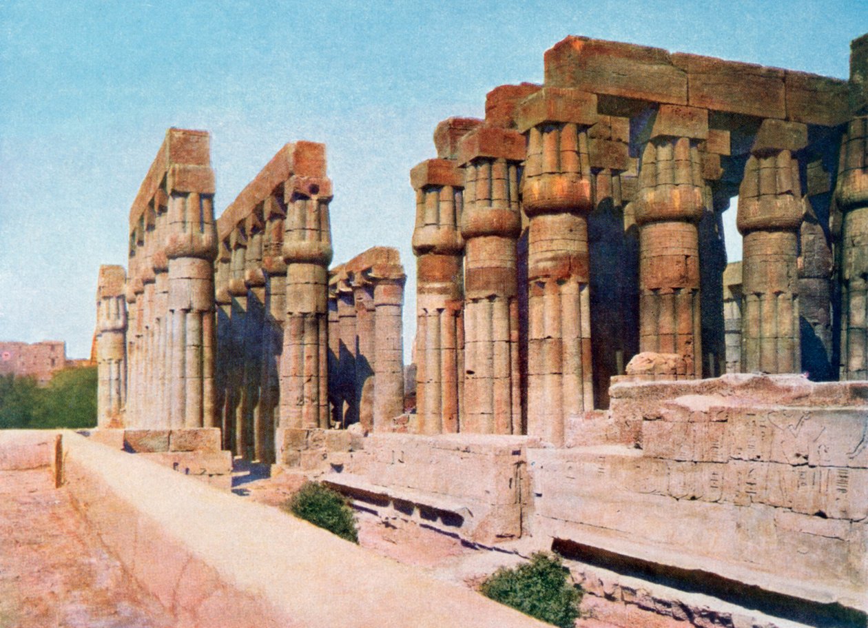 Kolonáda Amenhotepa III., Chrám v Luxoru, Egypt, 20. století od Unbekannt