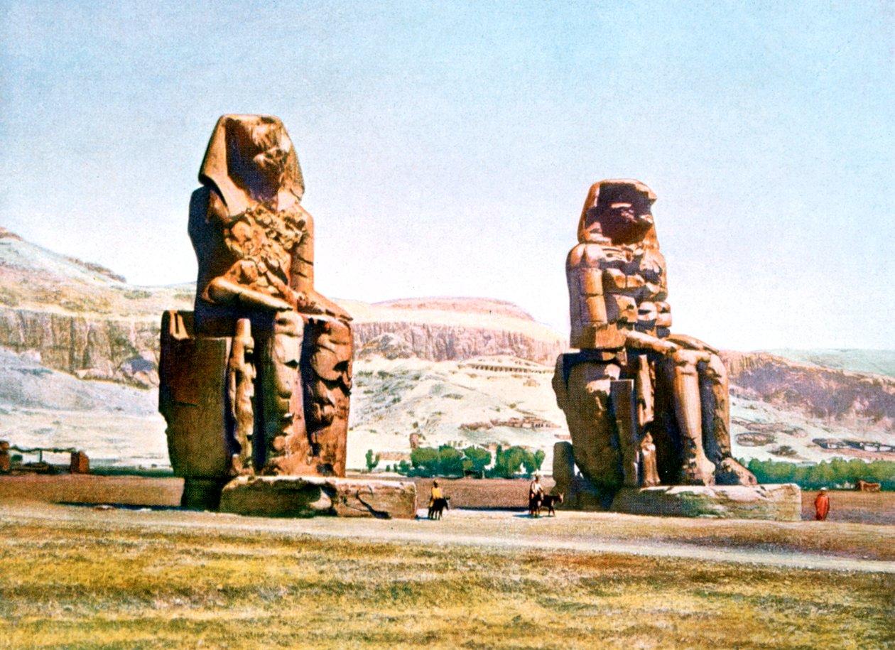 Memnonovy kolosy, Egypt, 20. století od Unbekannt