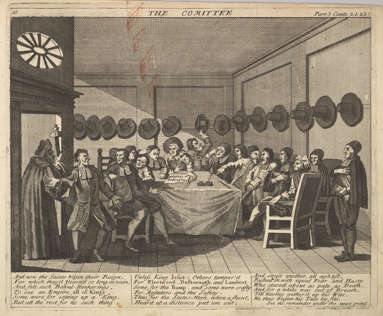 Deska výboru 10: Ilustrace k Hudibras Samuela Butlera, 1725-30. od Unbekannt