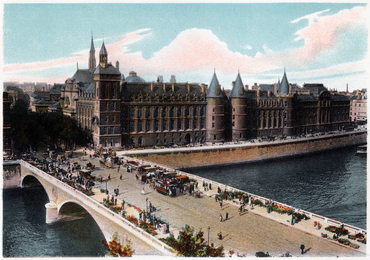 Conciergerie a Pont Neuf, Paříž, c1900 od Unbekannt
