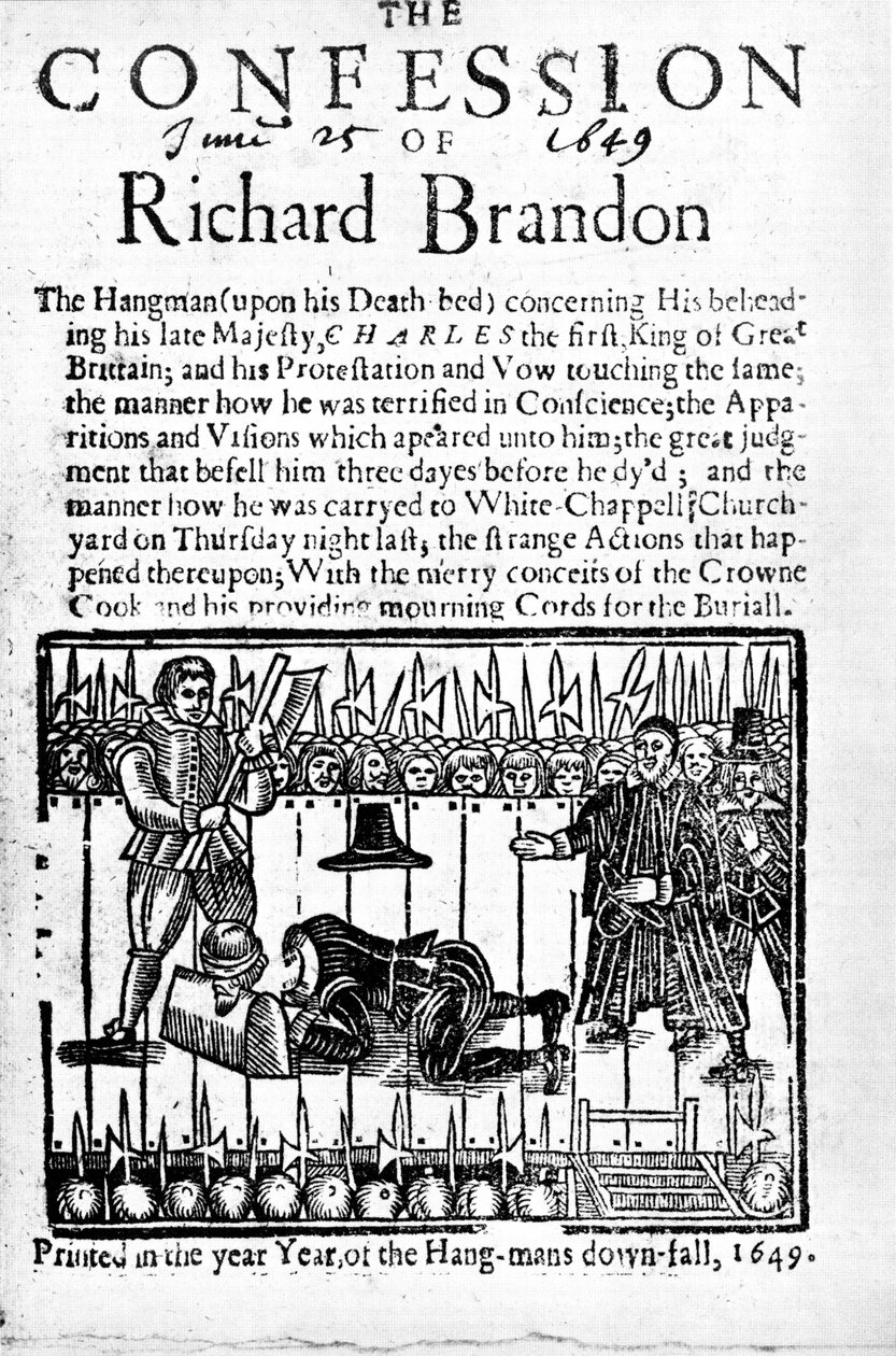 Vyznání Richarda Brandona, 1649 od Unbekannt