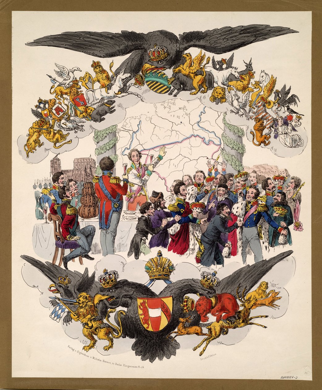 Vídeňský karikaturní kongres, 1815 od Unbekannt