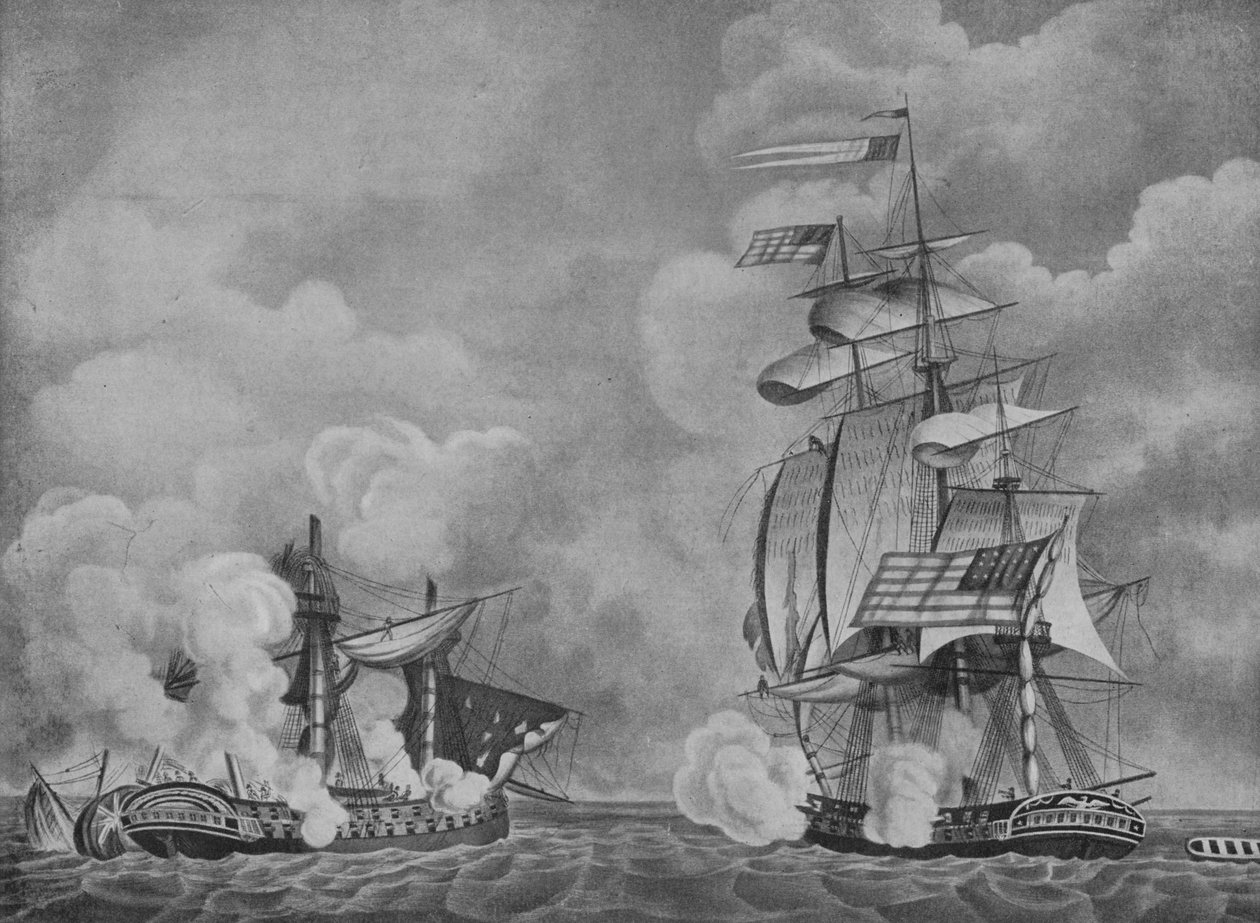 Ústava a Guerriere, c1813 od Unbekannt