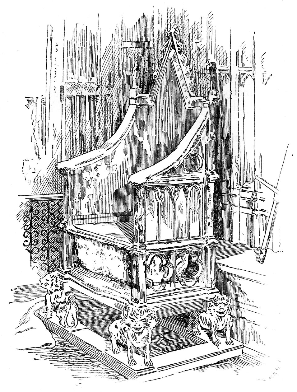 The Coronation Chair, Westminster Abbey, Londýn, 1900 od Unbekannt