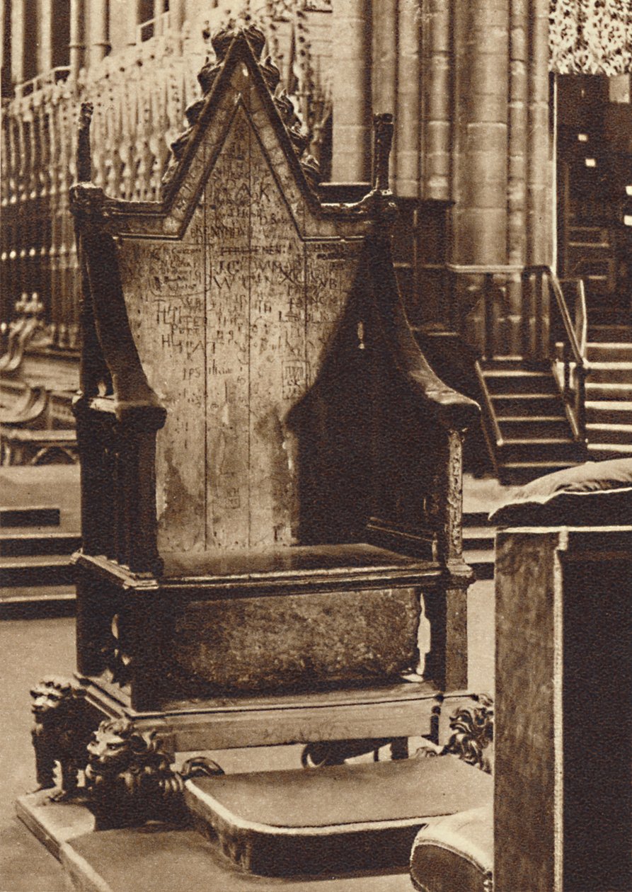 The Coronation Chair and the Stone of Scone, 1937 od Unbekannt