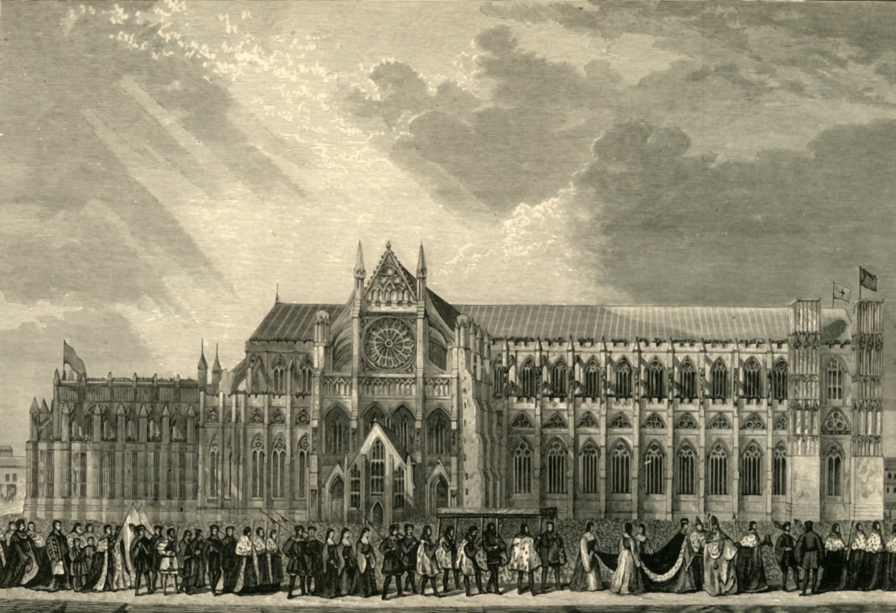 Korunovační průvod Anny Boleynové do Westminsterského opatství, 1533, 1881. od Unbekannt