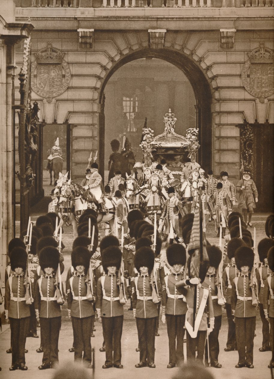Korunovační průvod do opatství, 1937 od Unbekannt