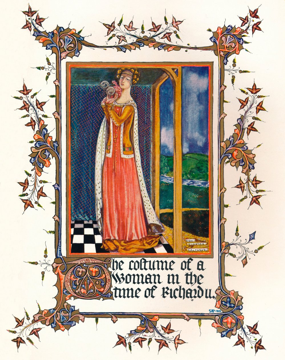 Kostým ženy v době Richarda II., 14. století, 1904 od Unbekannt