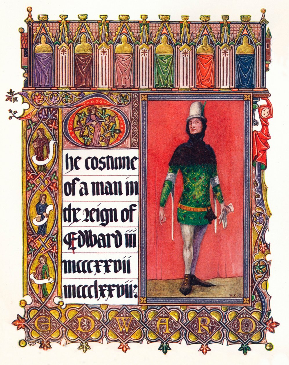 Kostým muže za vlády Edwarda III., c1353 od Unbekannt