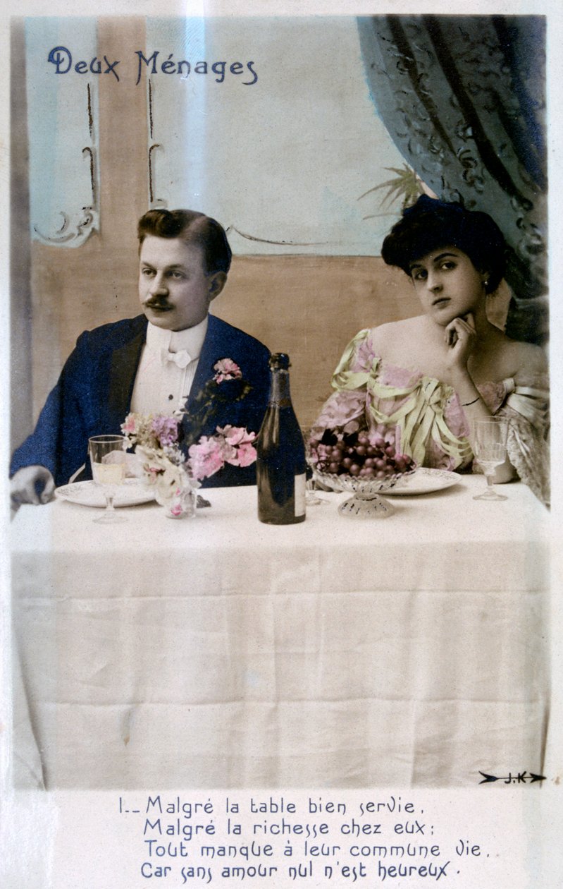 The Couple, Francouzská pohlednice, c1900 od Unbekannt