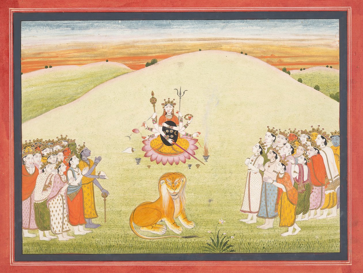 The Creation of Durga: Page from a Dispersed Markandeya Purana..., ca. 1810-20. od Unbekannt