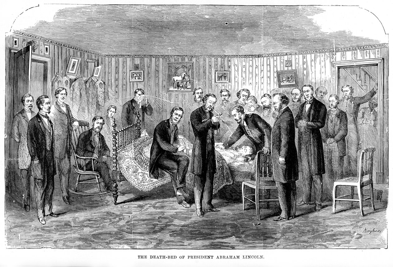 Smrtelná postel prezidenta Abrahama Lincolna, 1865, 1872 od Unbekannt