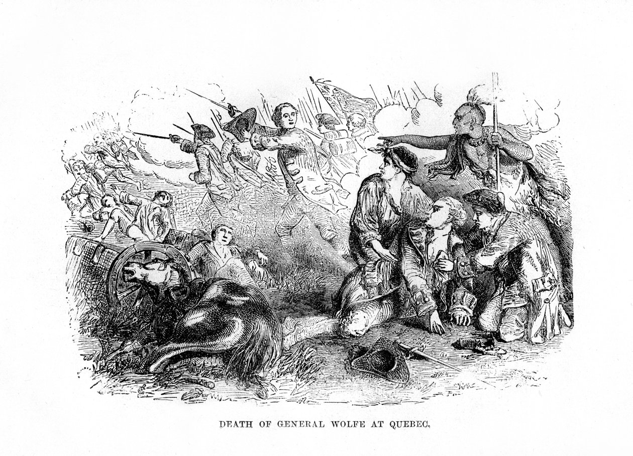 Smrt generála Wolfa v Quebecu, 1759, 1872 od Unbekannt