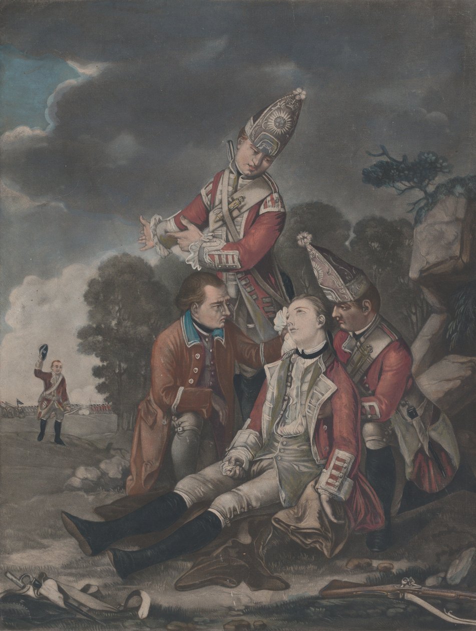 Smrt generála Wolfa v Quebecu září 1759, 10. října 1779. od Unbekannt
