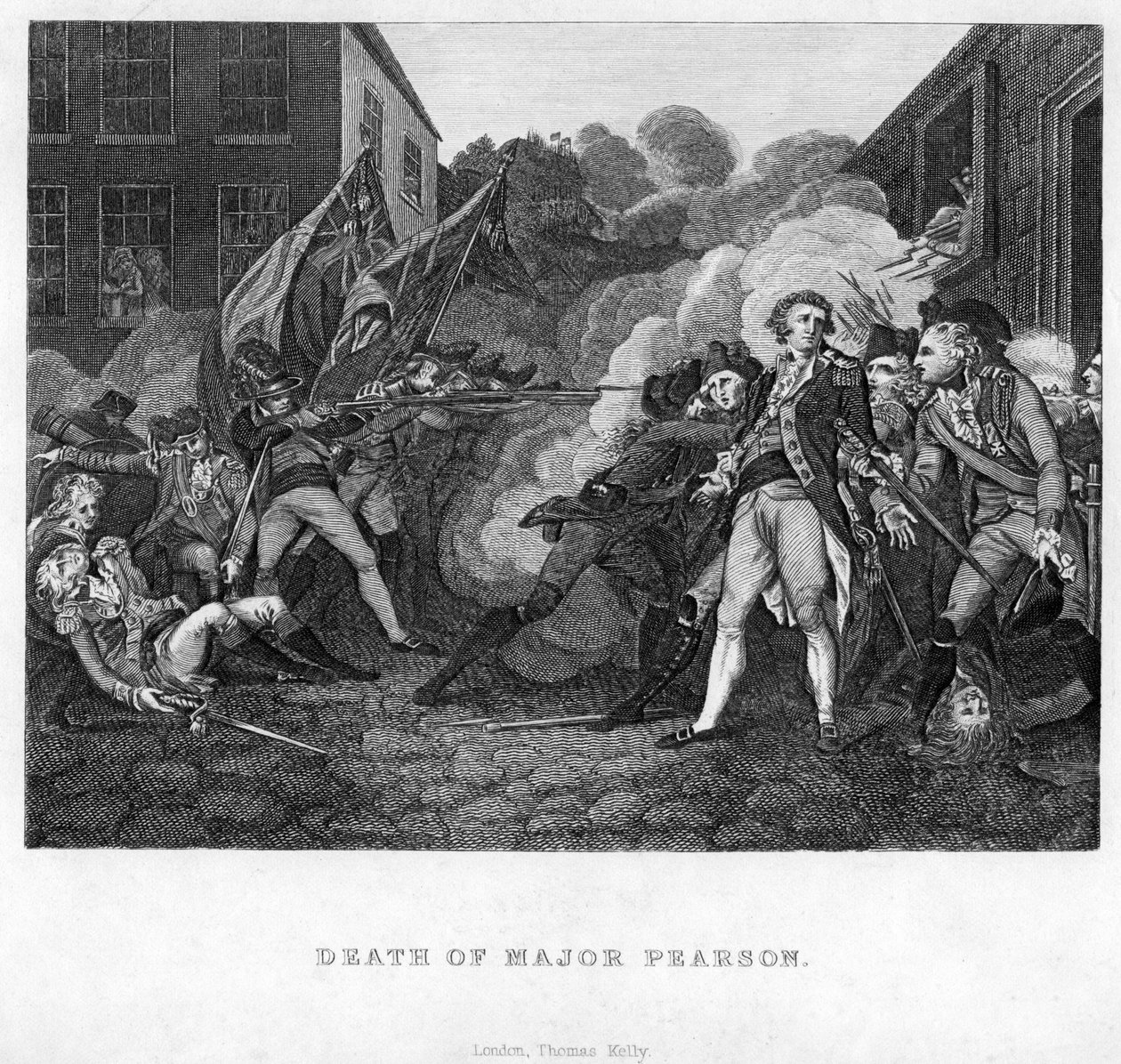 Smrt majora Pearsona, c1782-c1784 od Unbekannt