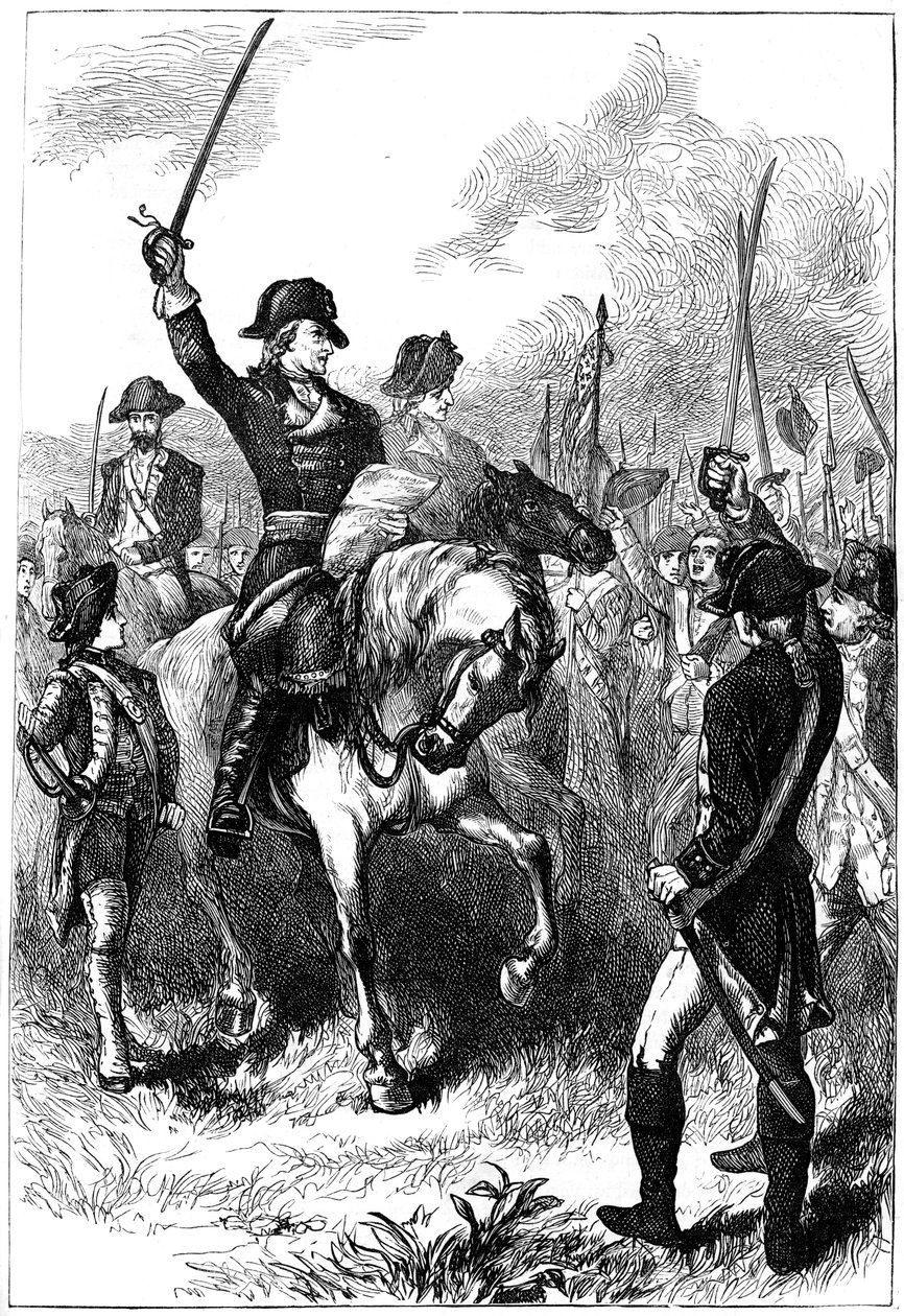 Deklarace nezávislosti přečtená americké armádě, 1776 c1880 od Unbekannt