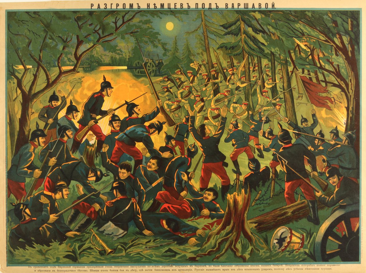 Porážka Němců u Varšavy, c. 1915 od Unbekannt