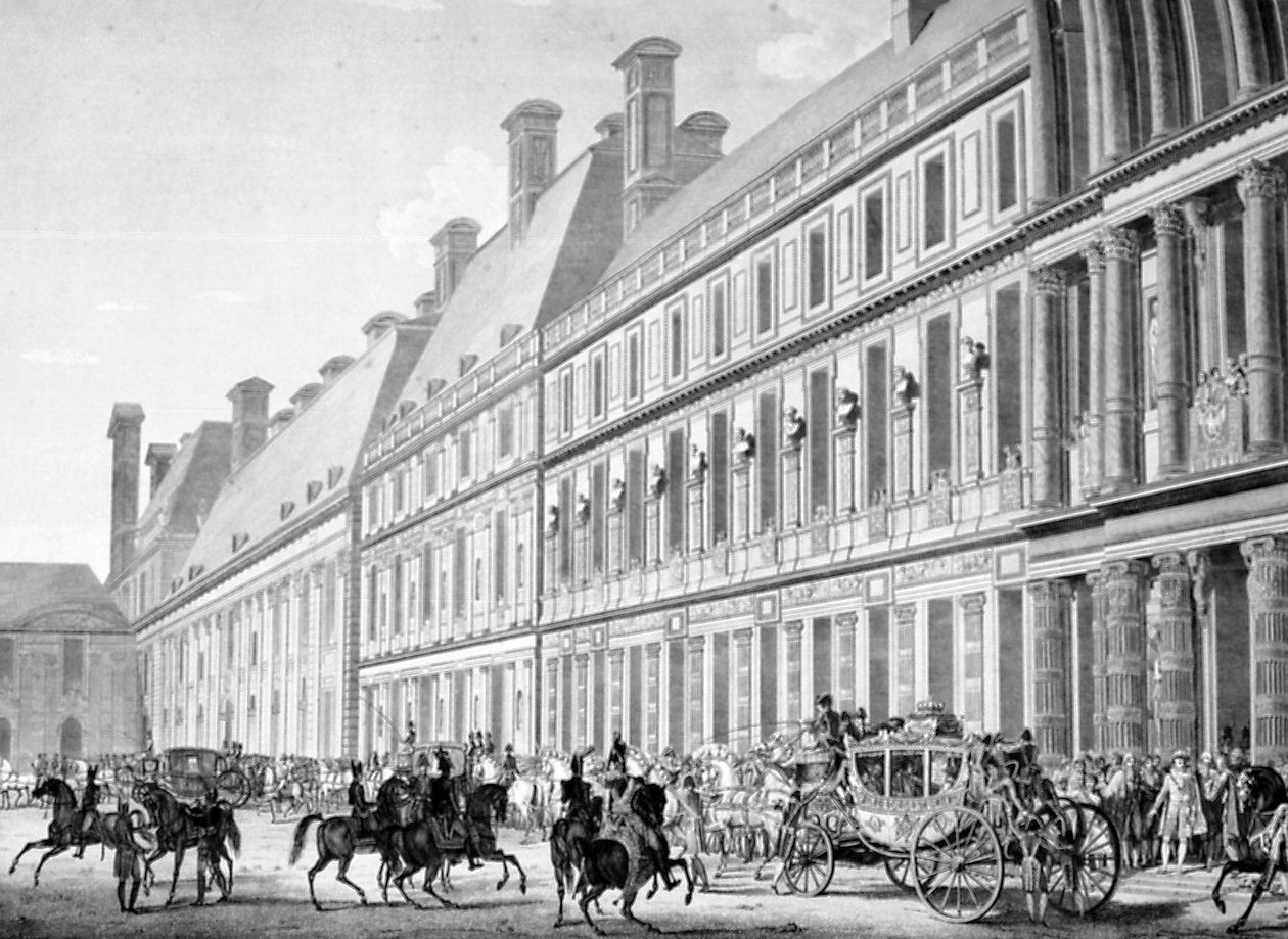 Odjezd z paláce Tuileries, 2. prosince 1804, 19. století od Unbekannt