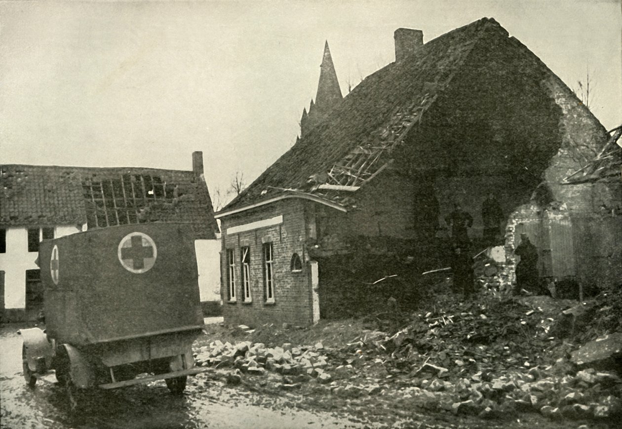Obtíže a nebezpečí práce Červeného kříže, 1919. od Unbekannt