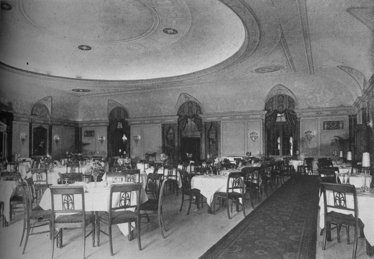 The Directoroire Dining Room, Belmont Hotel, Chicago, Illinois, 1924 od Unbekannt