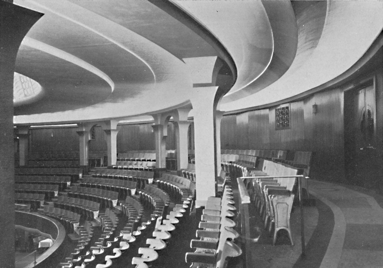 The Dome: Interior After the Alterations - detaily vnitřní střechy a obložení, 1939. od Unbekannt