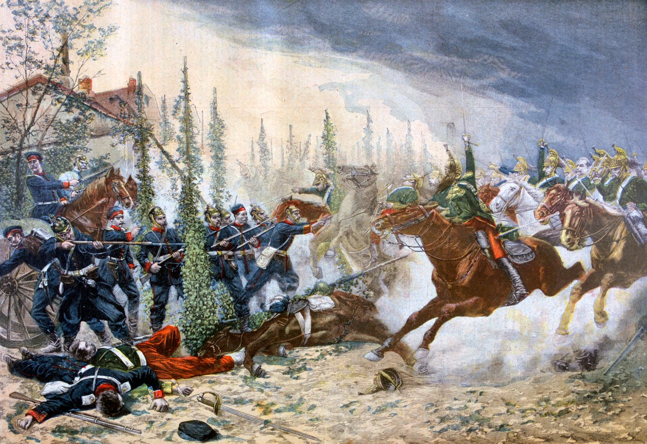 Dragouni, bitva u Gravelotte, 18. srpna 1870, 1894 od Unbekannt
