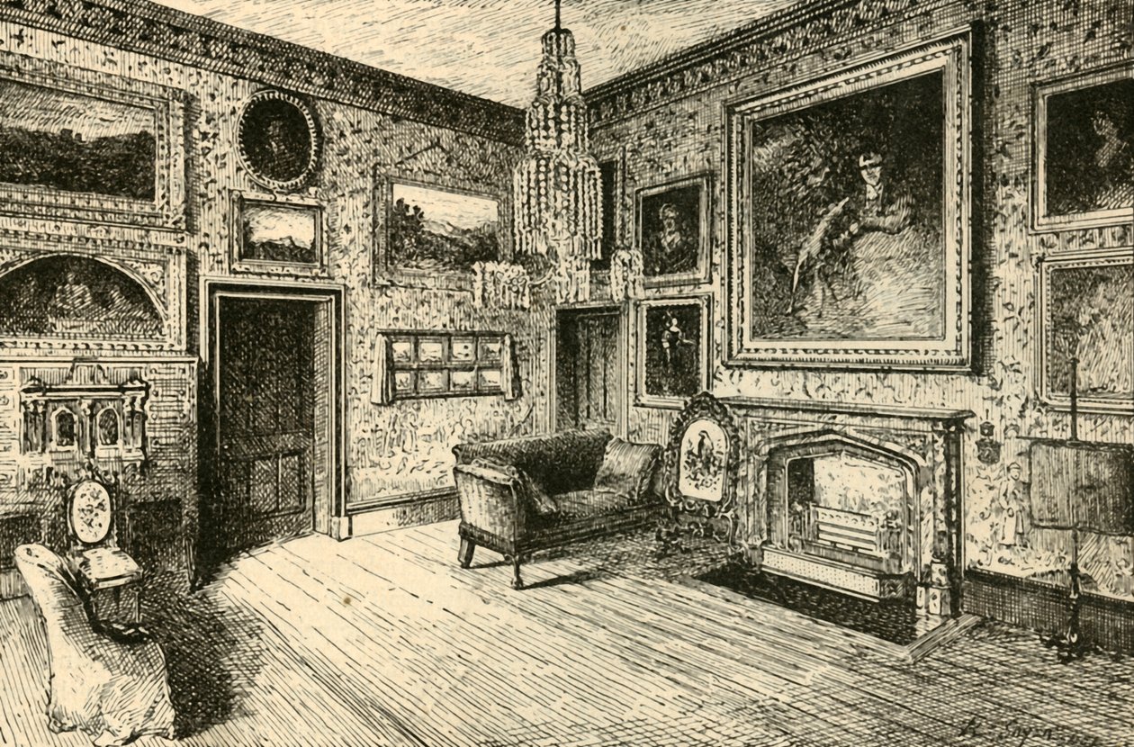 Přijímací místnost v Abbotsford, 1882. od Unbekannt