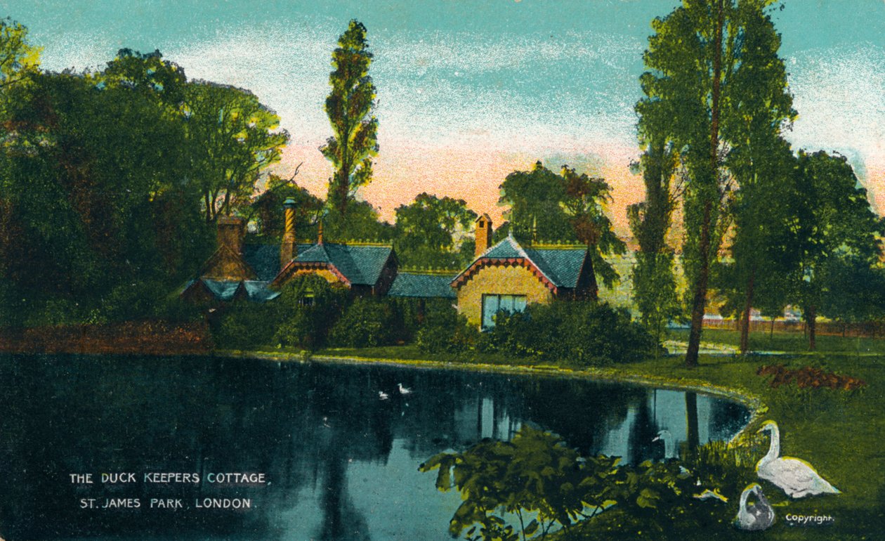 The Duck Keepers Cottage, St. James Park, Londýn, 1907 od Unbekannt