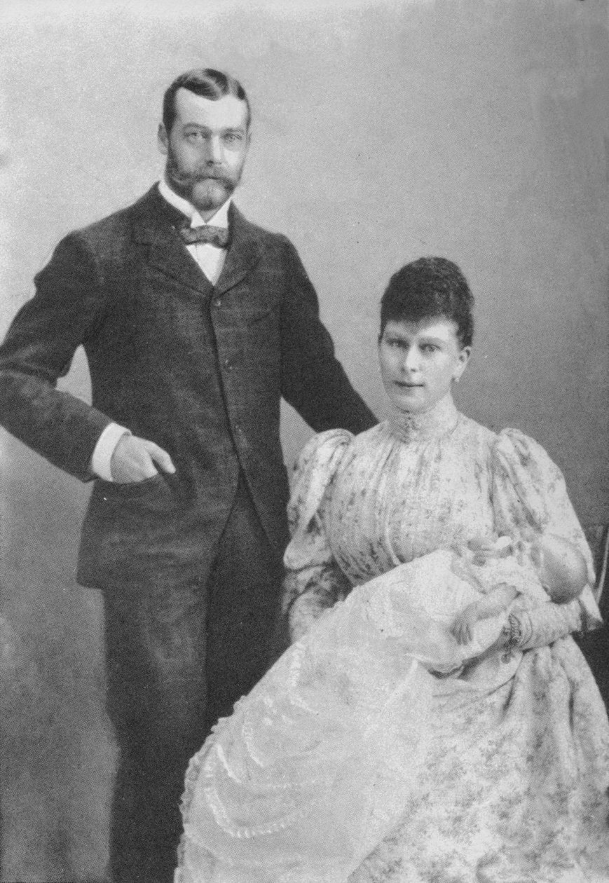 Vévoda a vévodkyně z Yorku, s malým princem Edwardem, 1894 1936 od Unbekannt
