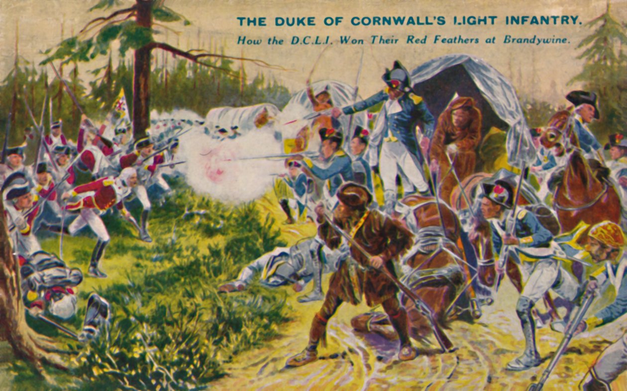 Lehká pěchota vévody z Cornwalls...v Brandywine, 1777, 1939 od Unbekannt