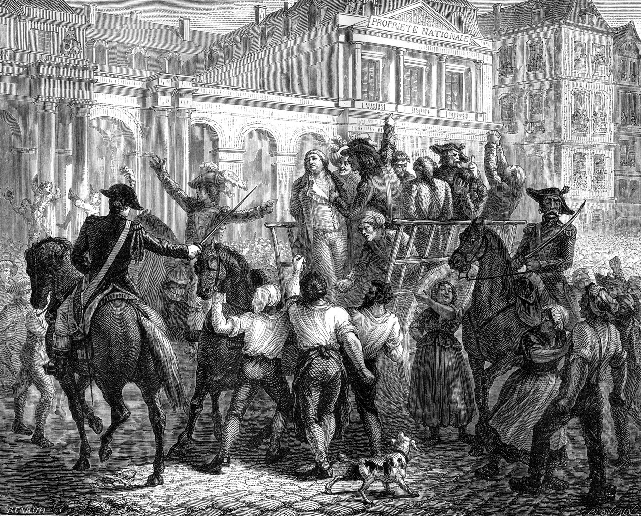 Vévoda z Orleans na cestě ke gilotině, Paříž, 6. listopadu 1793 1882-1884 od Unbekannt