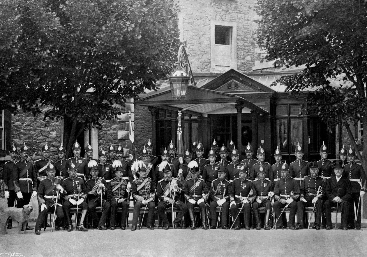 Vévoda ze Saxe-Coburg a Gotha a důstojníci divize Plymouth, 1896 od Unbekannt