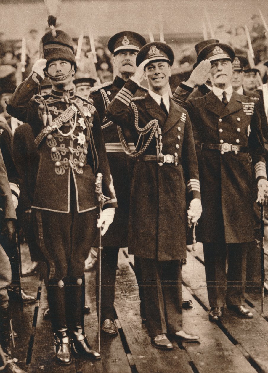 Vévoda z Yorku a princ Henry vítají prince z Walesu v Portsmouthu, 1925 od Unbekannt