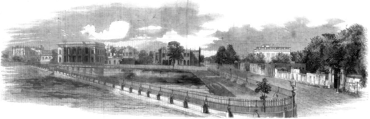 Dunkin Bustee, Chowringhee, Kalkata, Indie, 1860 od Unbekannt