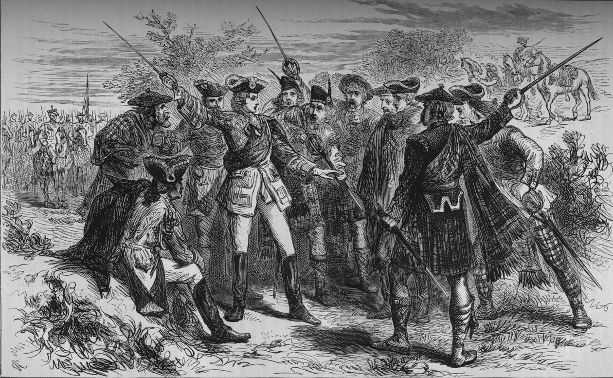 The Earl of Mars Council of War, listopad 1715, c1880 od Unbekannt