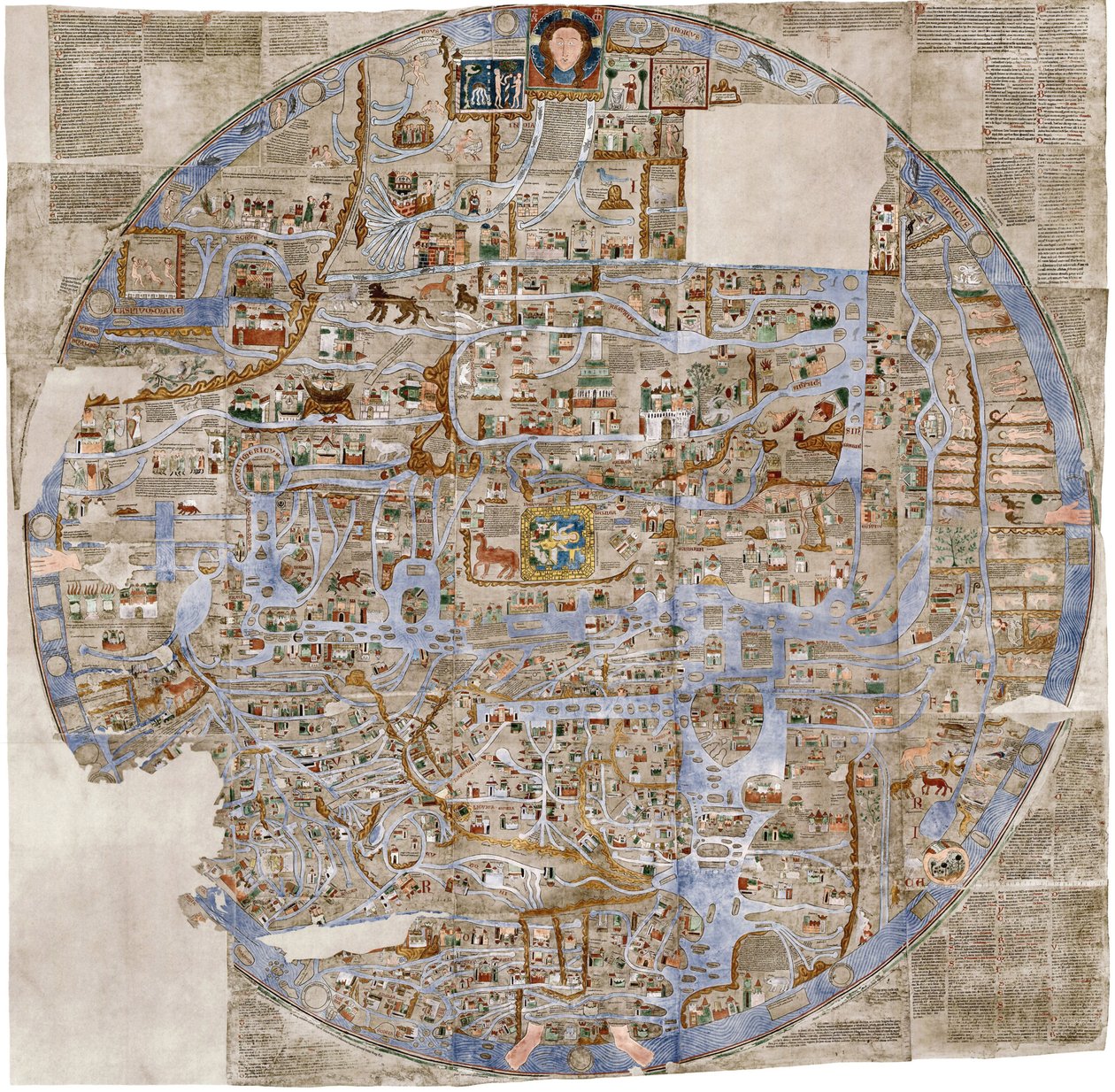 Mapa Ebstorf, c. 1300 od Unbekannt