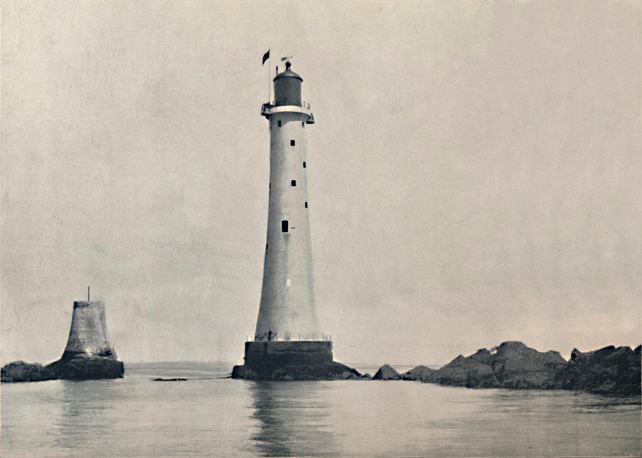 Eddystone Lightstone - Showing the Rocks, 1895 od Unbekannt