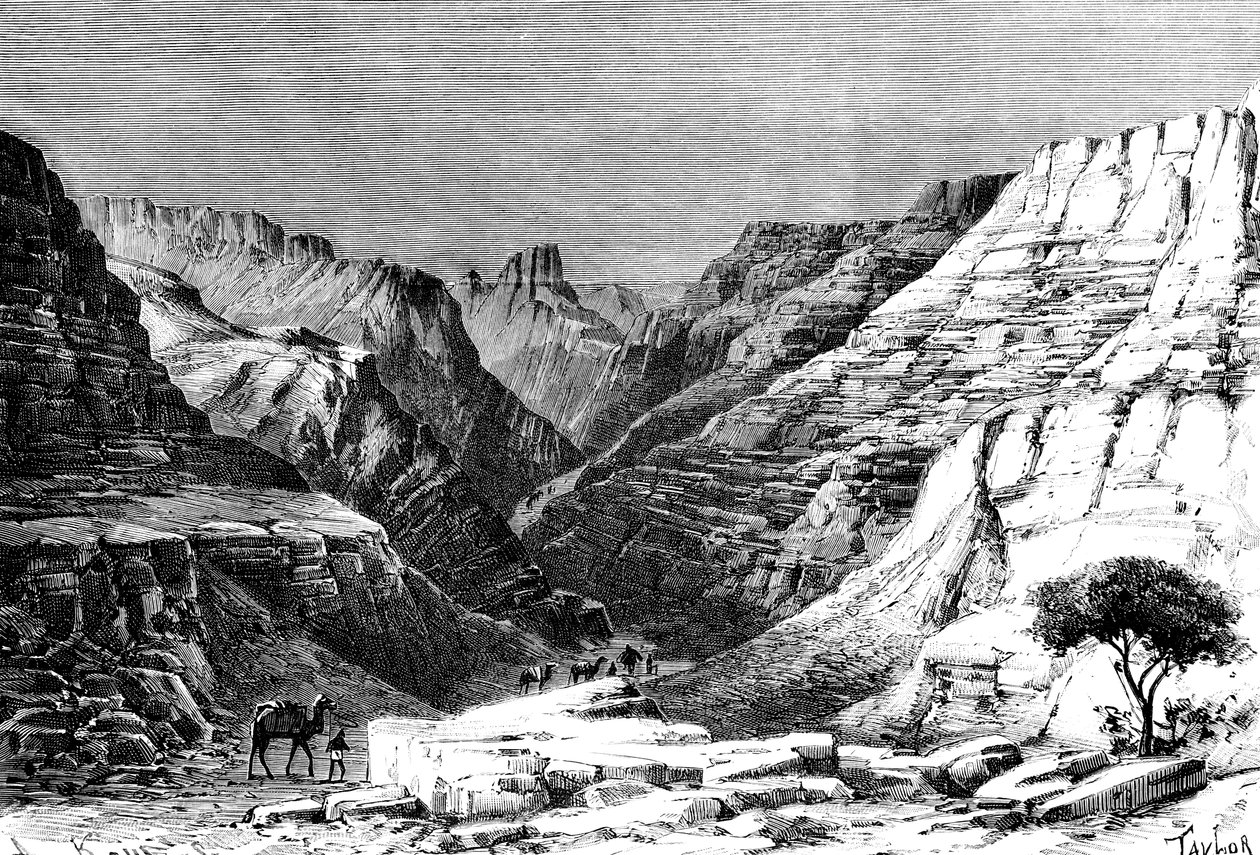 Soutěska Egueri, severní Afrika, 1895 od Unbekannt