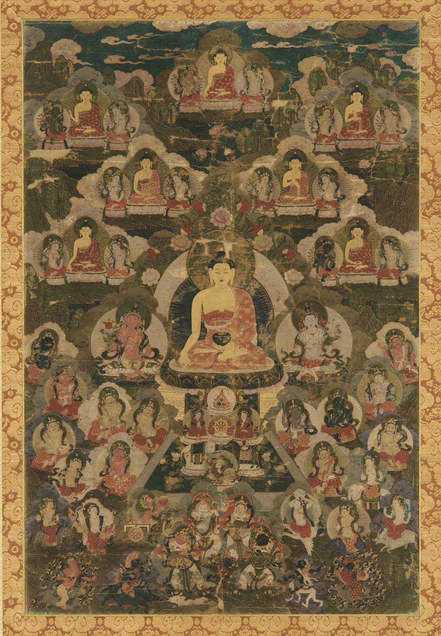 Osm lékařských buddhů, 18. století. od Unbekannt