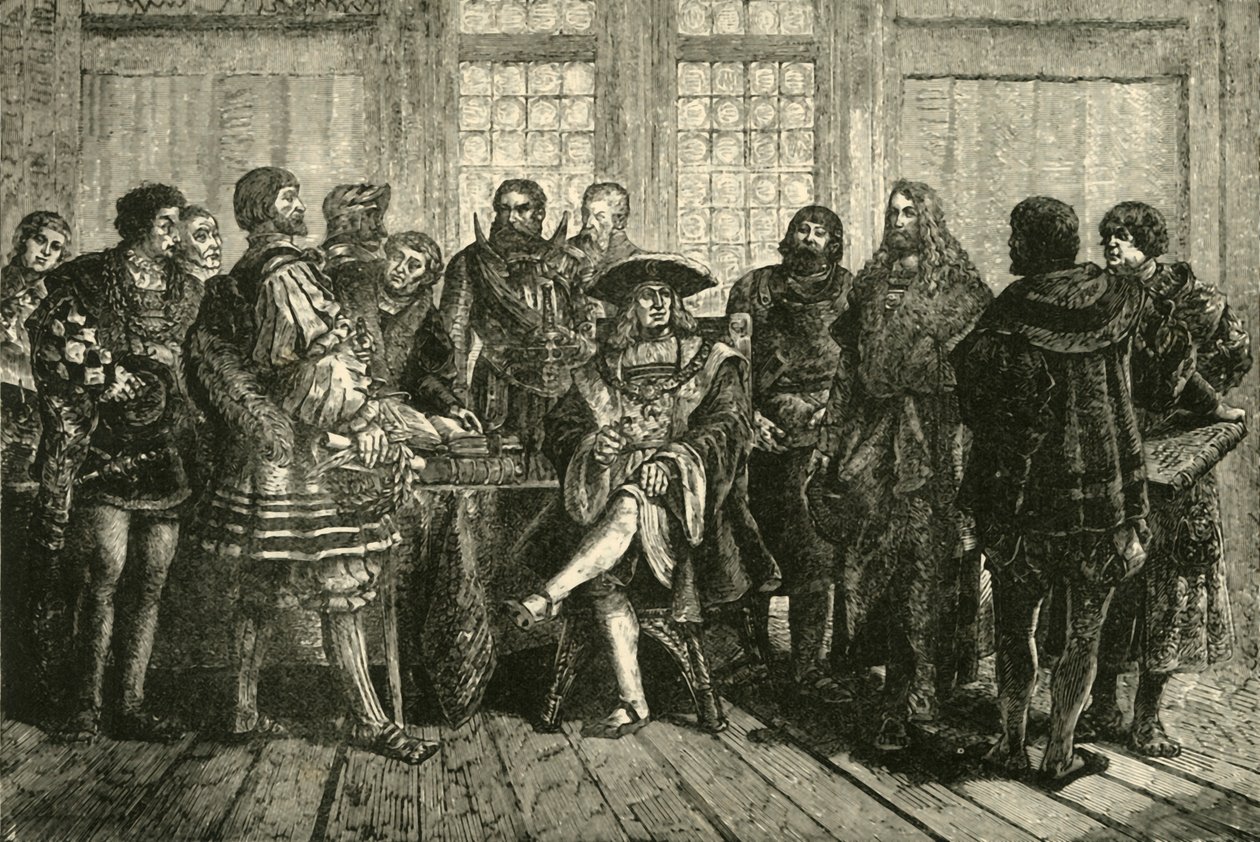 Císař Maxmilián obklopený nejslavnějšími ze svých současníků 1508-1519, 1890. od Unbekannt
