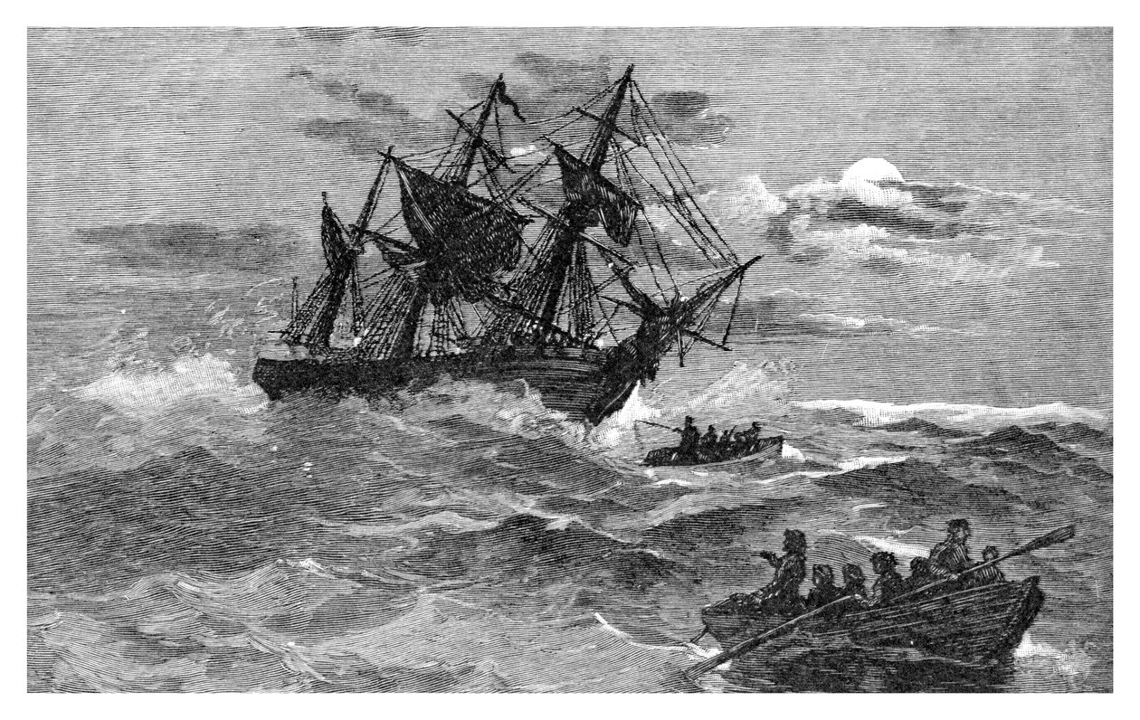 The Endeavour on the reef, Austrálie, 1770 1886 od Unbekannt