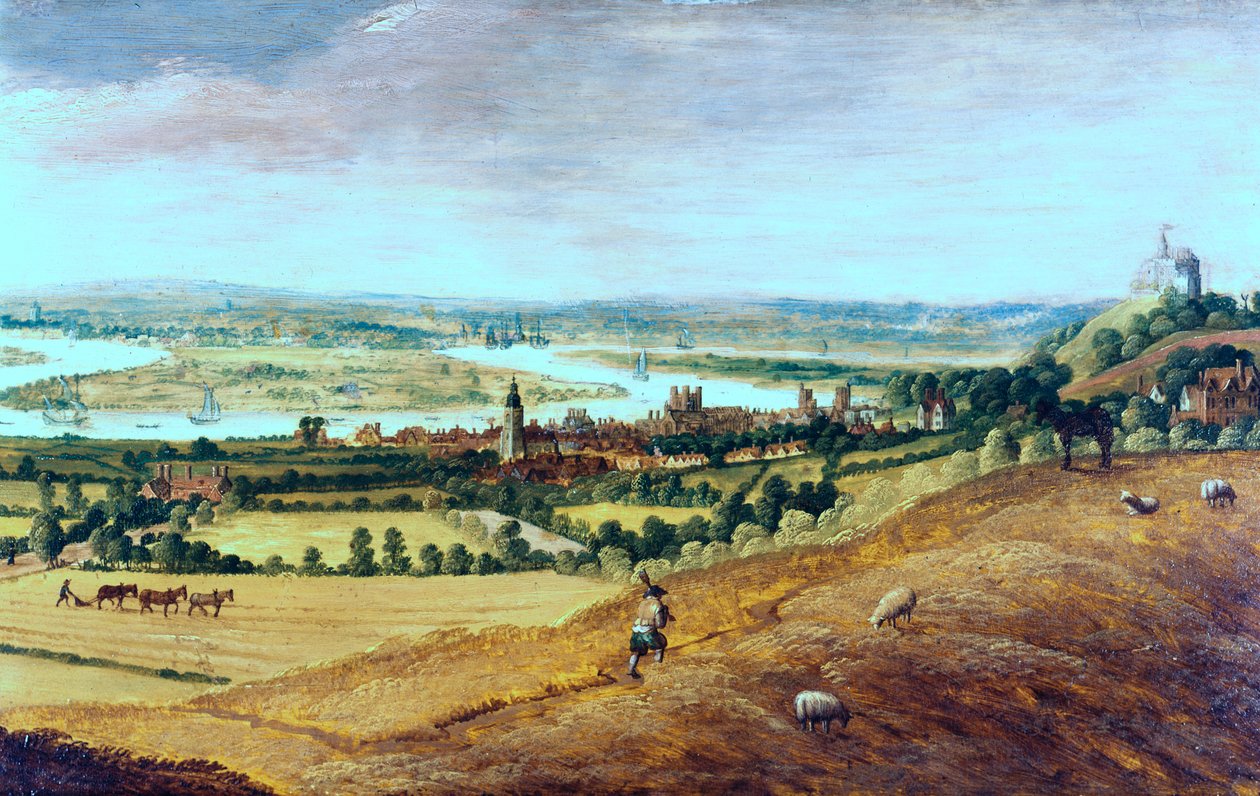 Okolí Londýna z Greenwiche, c1620-1630 od Unbekannt