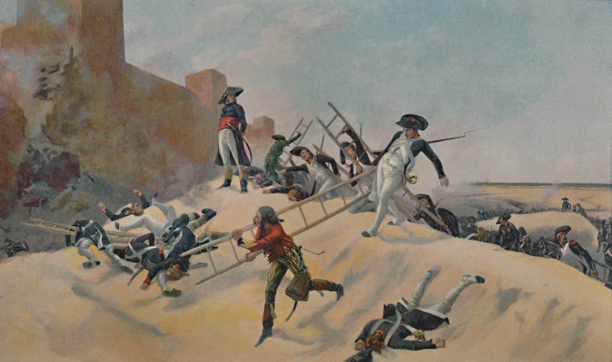 Příklad. - Kleber při útoku na Acre, 1799, 1896 od Unbekannt